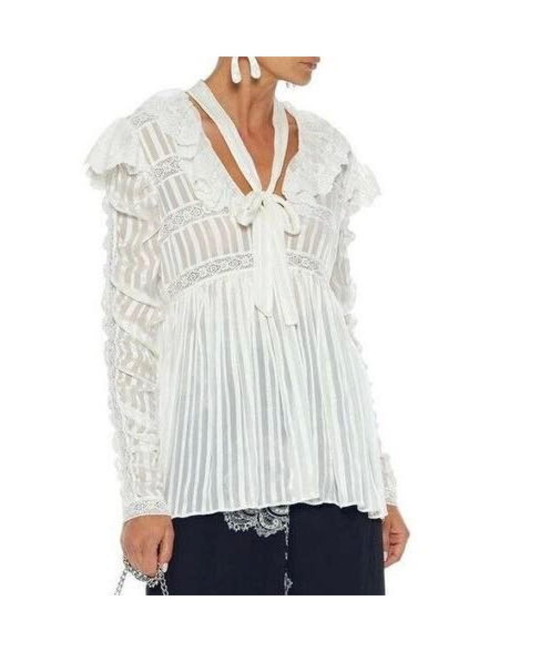 ZIMMERMANN Белая шелковая блузы, фото 4