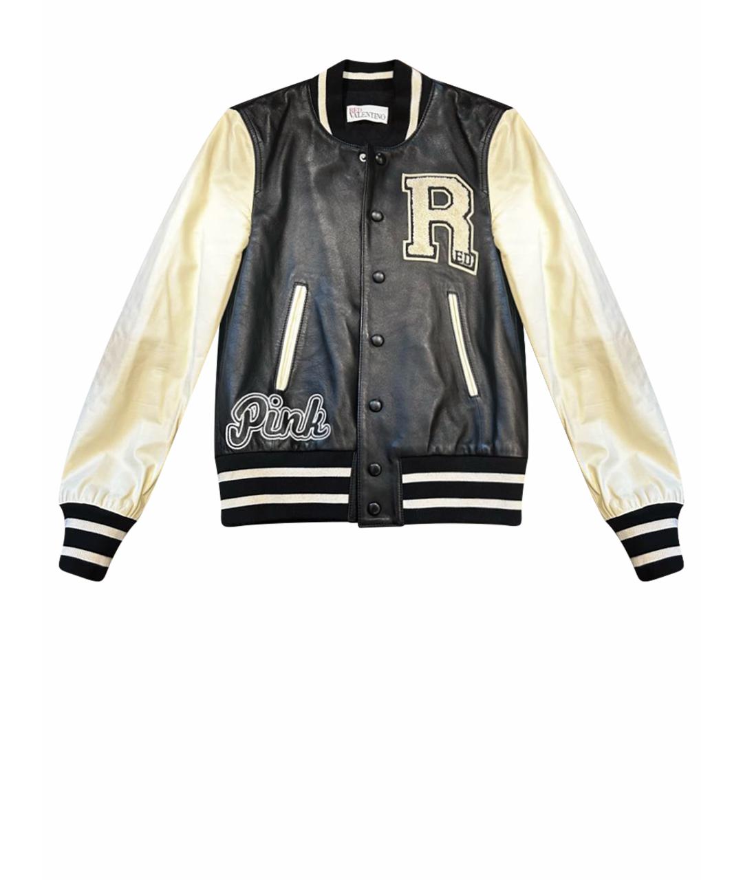 RED VALENTINO Черная кожаная куртка, фото 1