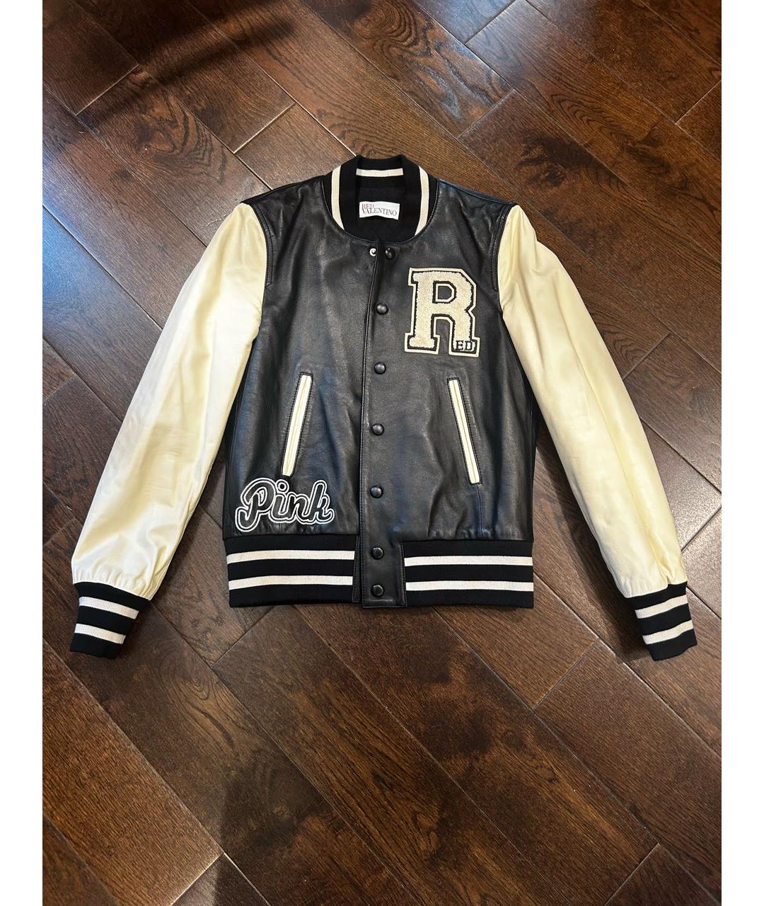 RED VALENTINO Черная кожаная куртка, фото 9