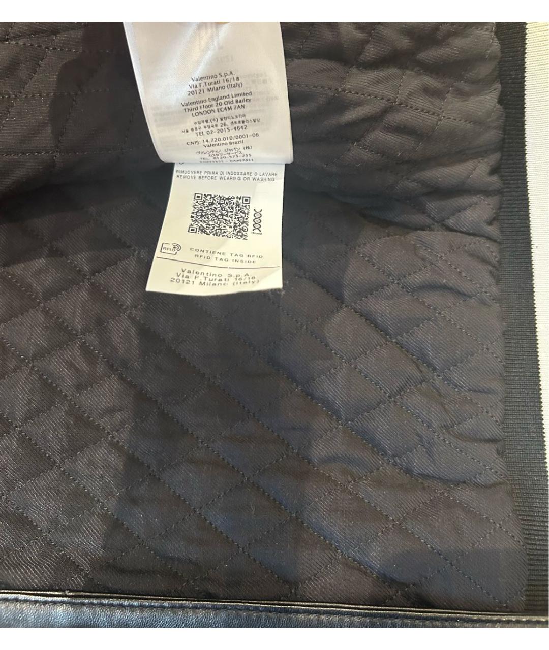 RED VALENTINO Черная кожаная куртка, фото 6