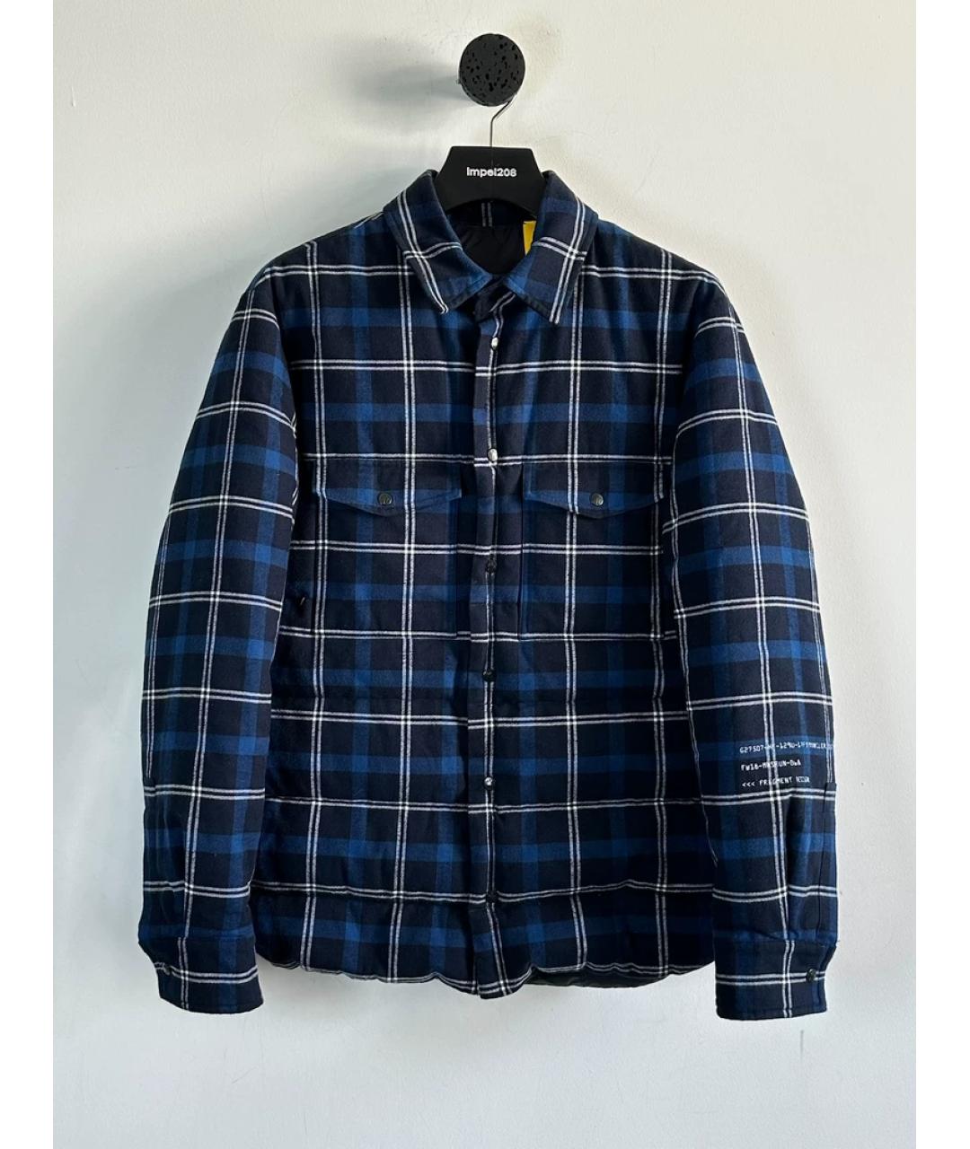 MONCLER Темно-синий пуховик, фото 5