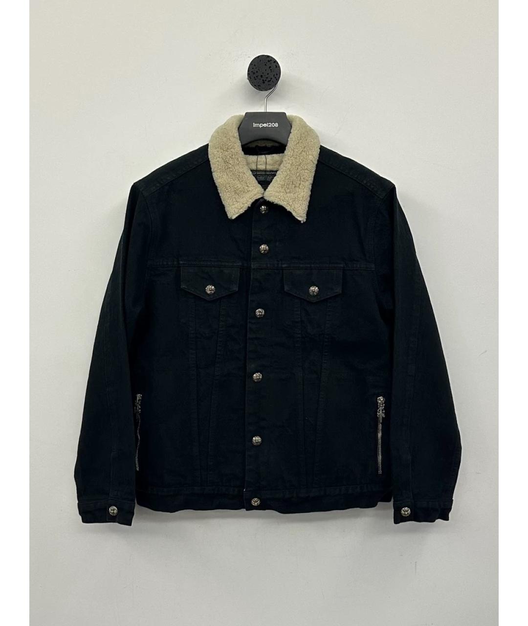 CHROME HEARTS Черная кожаная куртка, фото 3