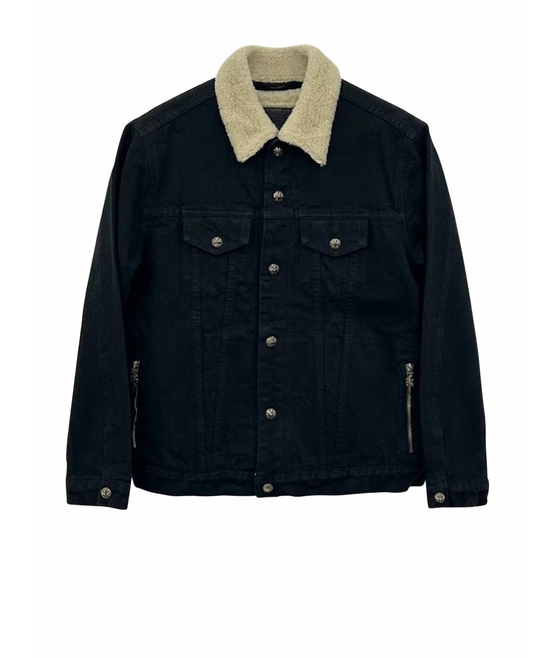 CHROME HEARTS Черная кожаная куртка, фото 1