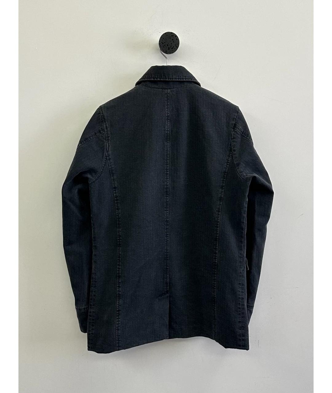 CHROME HEARTS Темно-синий деним тренч / плащ, фото 4