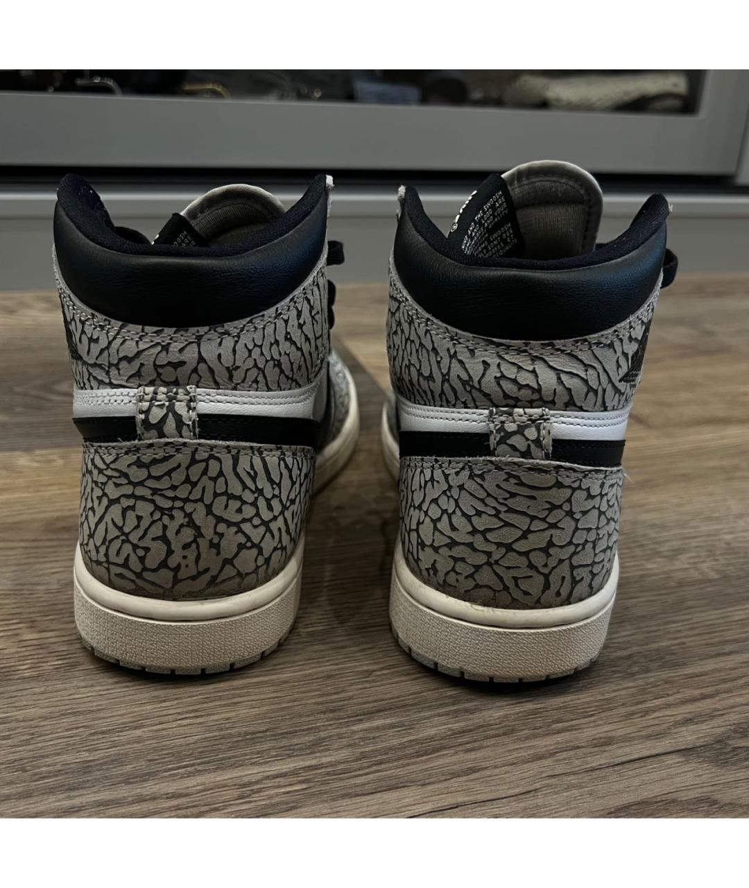 JORDAN Серые кожаные кроссовки, фото 4