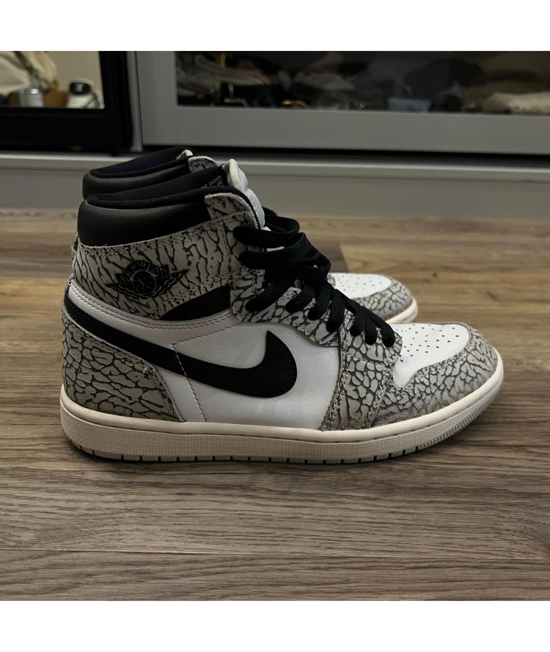 JORDAN Серые кожаные кроссовки, фото 6