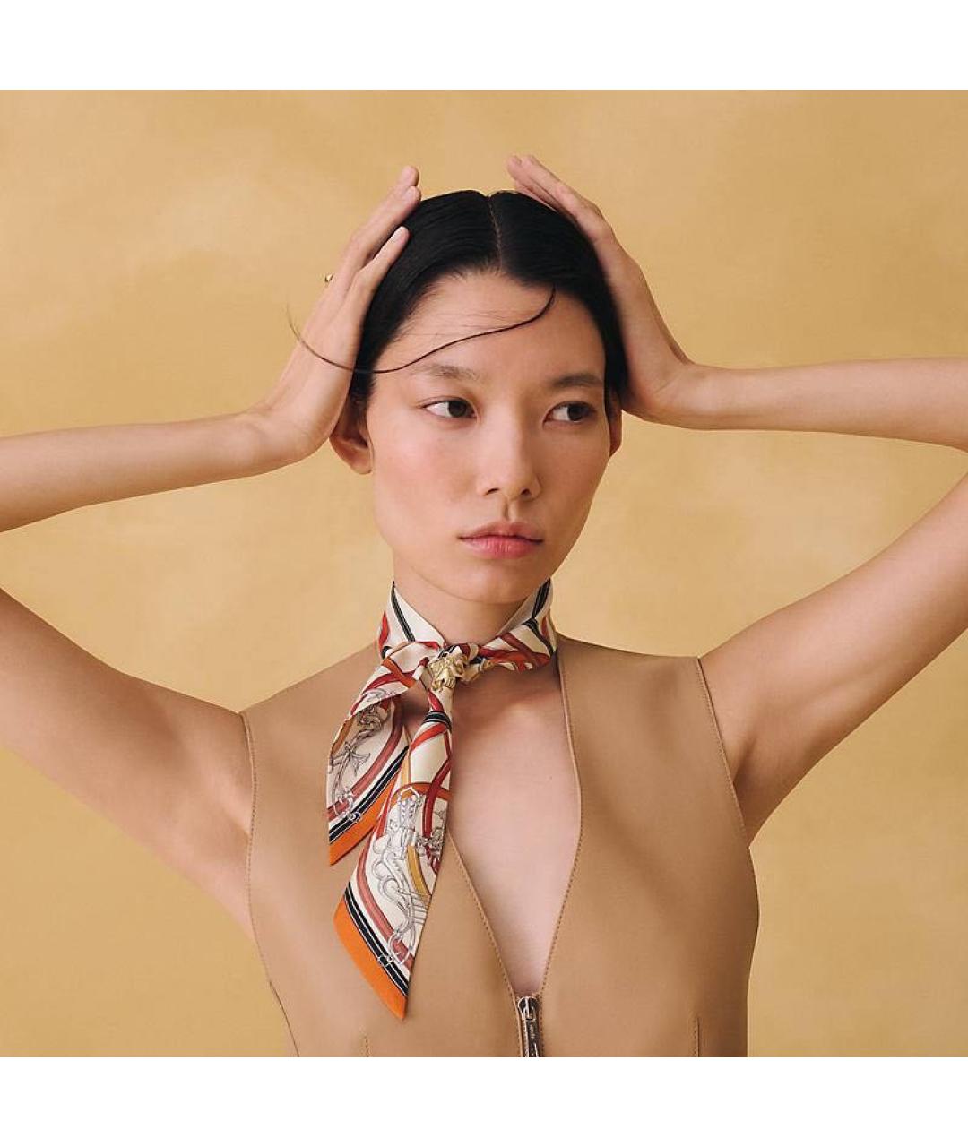 HERMES Мульти шелковый платок, фото 3