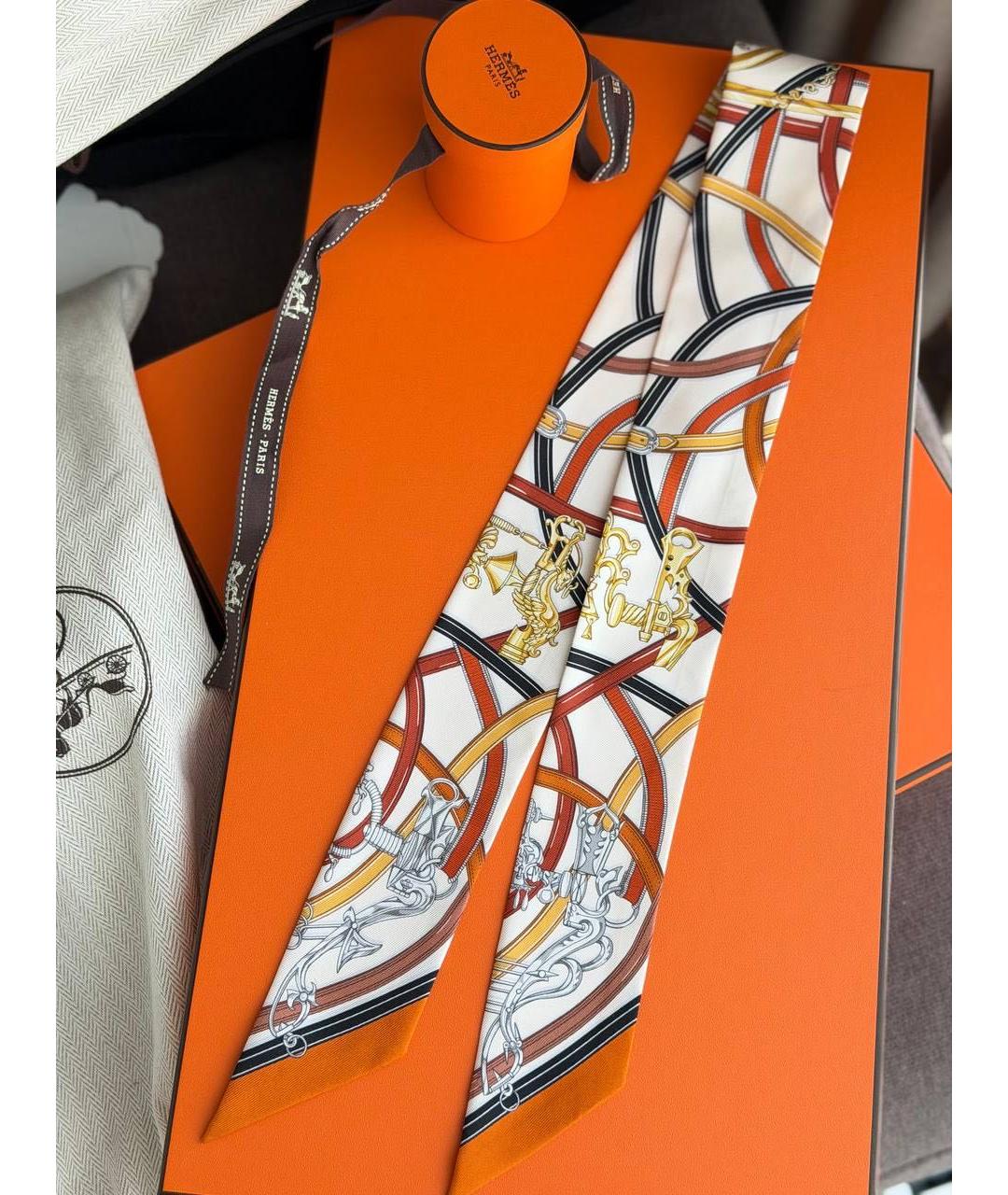HERMES Мульти шелковый платок, фото 2