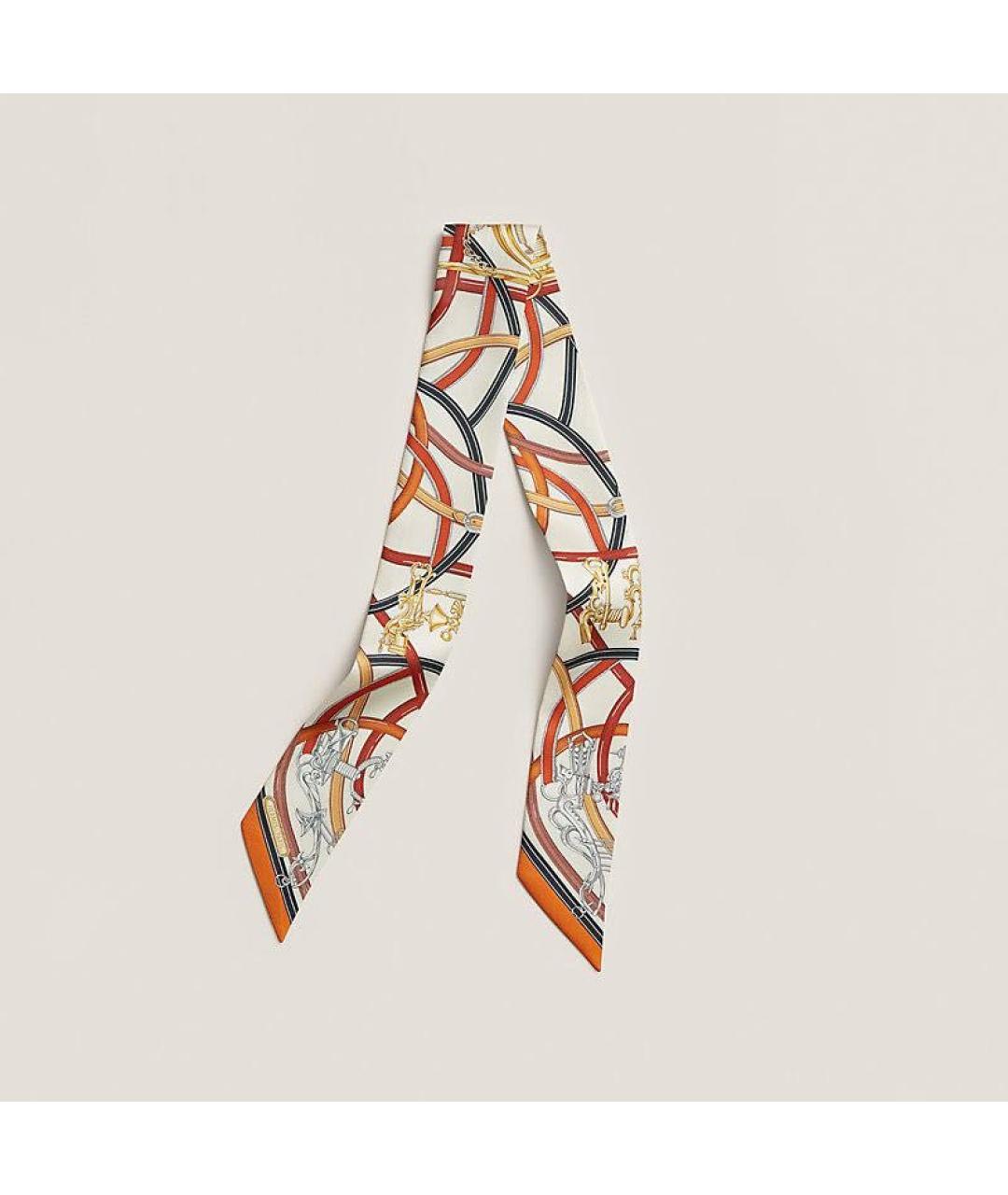 HERMES Мульти шелковый платок, фото 5