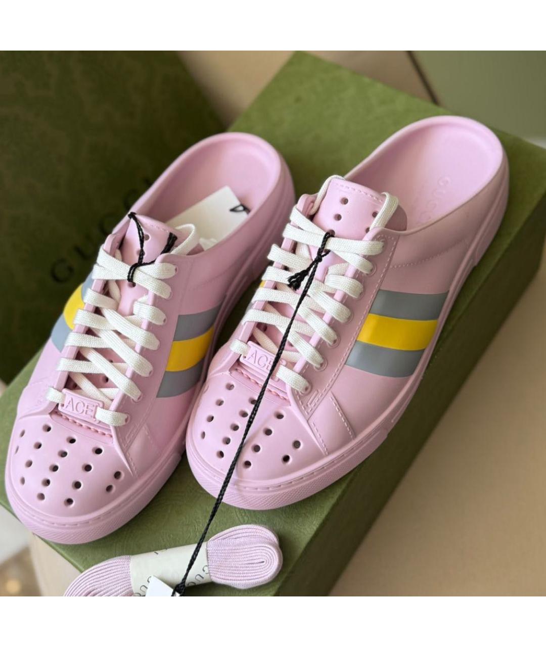 GUCCI Розовые сабо, фото 2