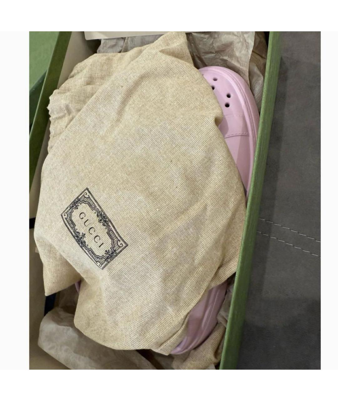 GUCCI Розовые сабо, фото 4