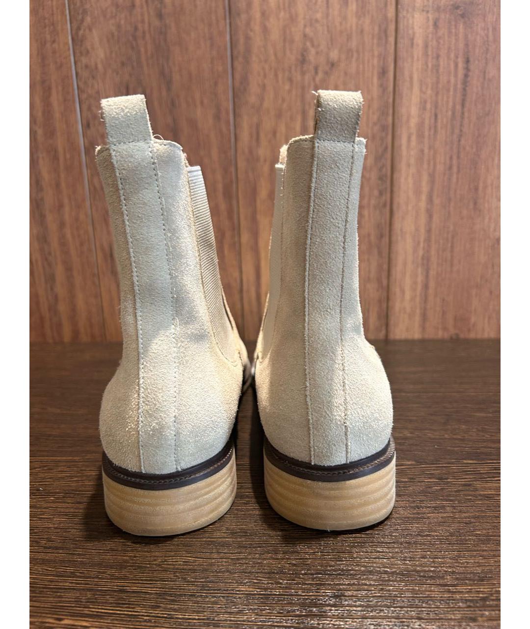 12 STOREEZ Бежевые замшевые брогги и оксфорды, фото 4