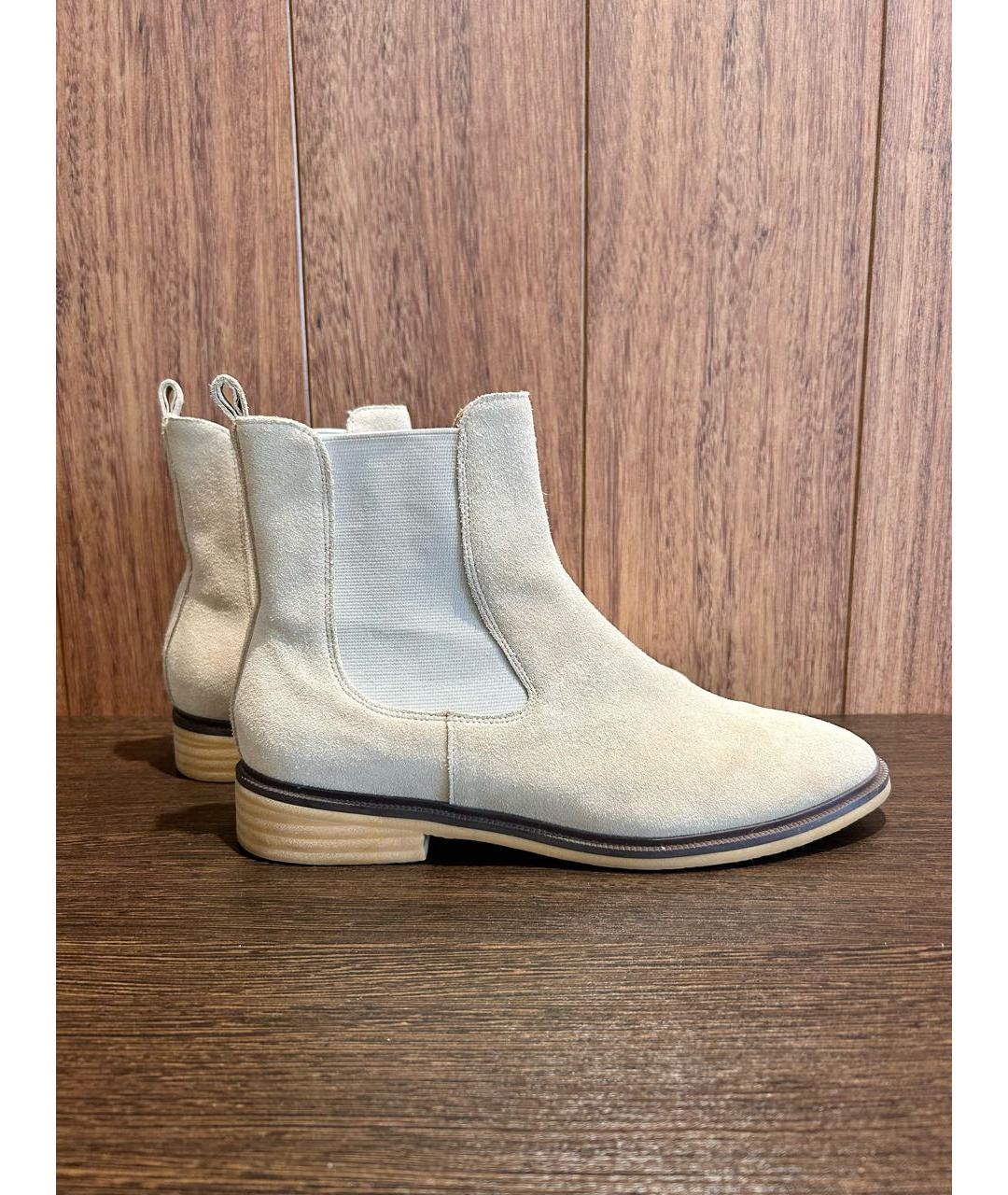 12 STOREEZ Бежевые замшевые брогги и оксфорды, фото 8