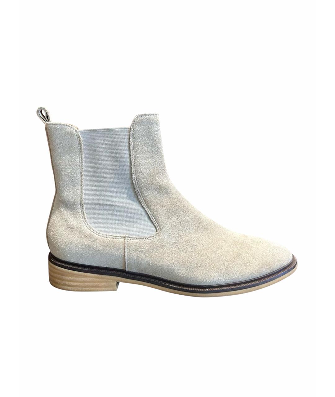 12 STOREEZ Бежевые замшевые брогги и оксфорды, фото 1