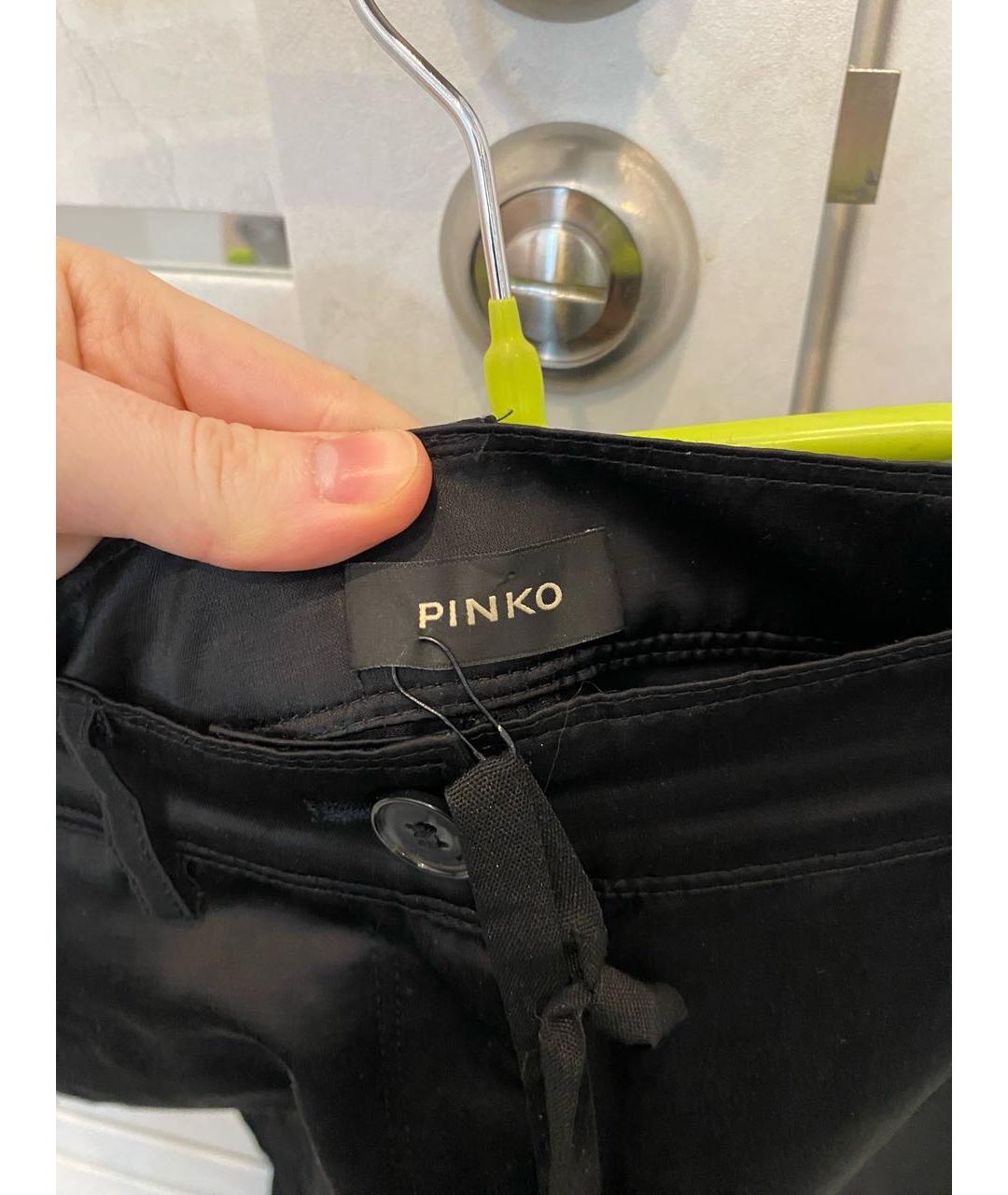 PINKO Черные прямые брюки, фото 5