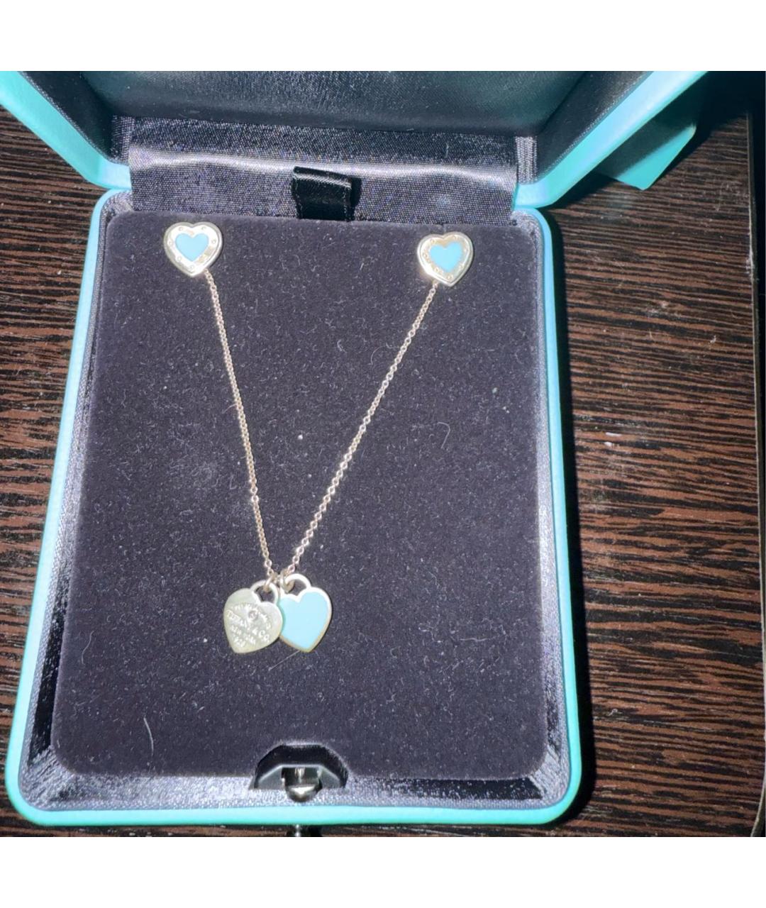 TIFFANY&CO Бирюзовый серебряный комплект, фото 4