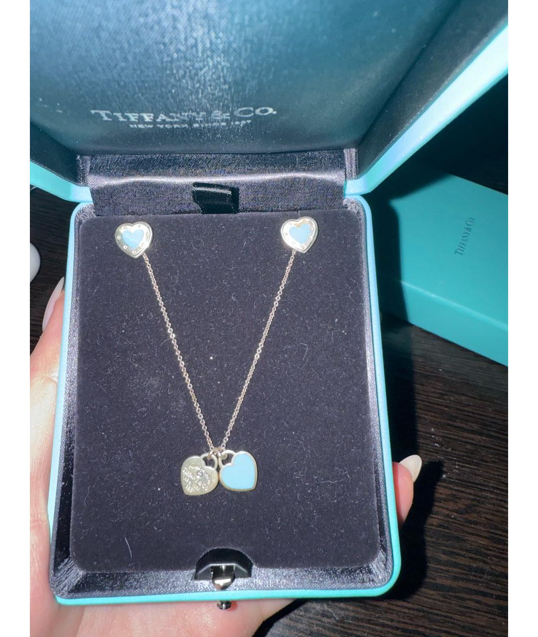 TIFFANY&CO Бирюзовый серебряный комплект, фото 3