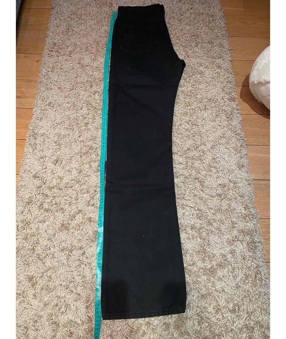 OFF-WHITE Черные хлопковые прямые джинсы, фото 5