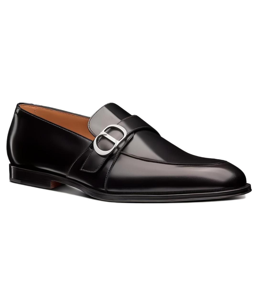 CHRISTIAN DIOR Черные кожаные лоферы, фото 2