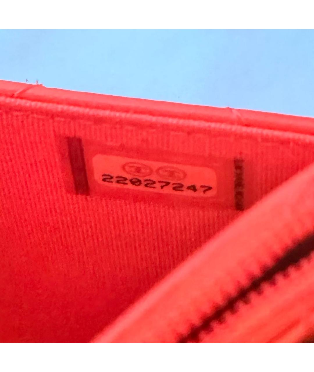 CHANEL Красная кожаная сумка через плечо, фото 4