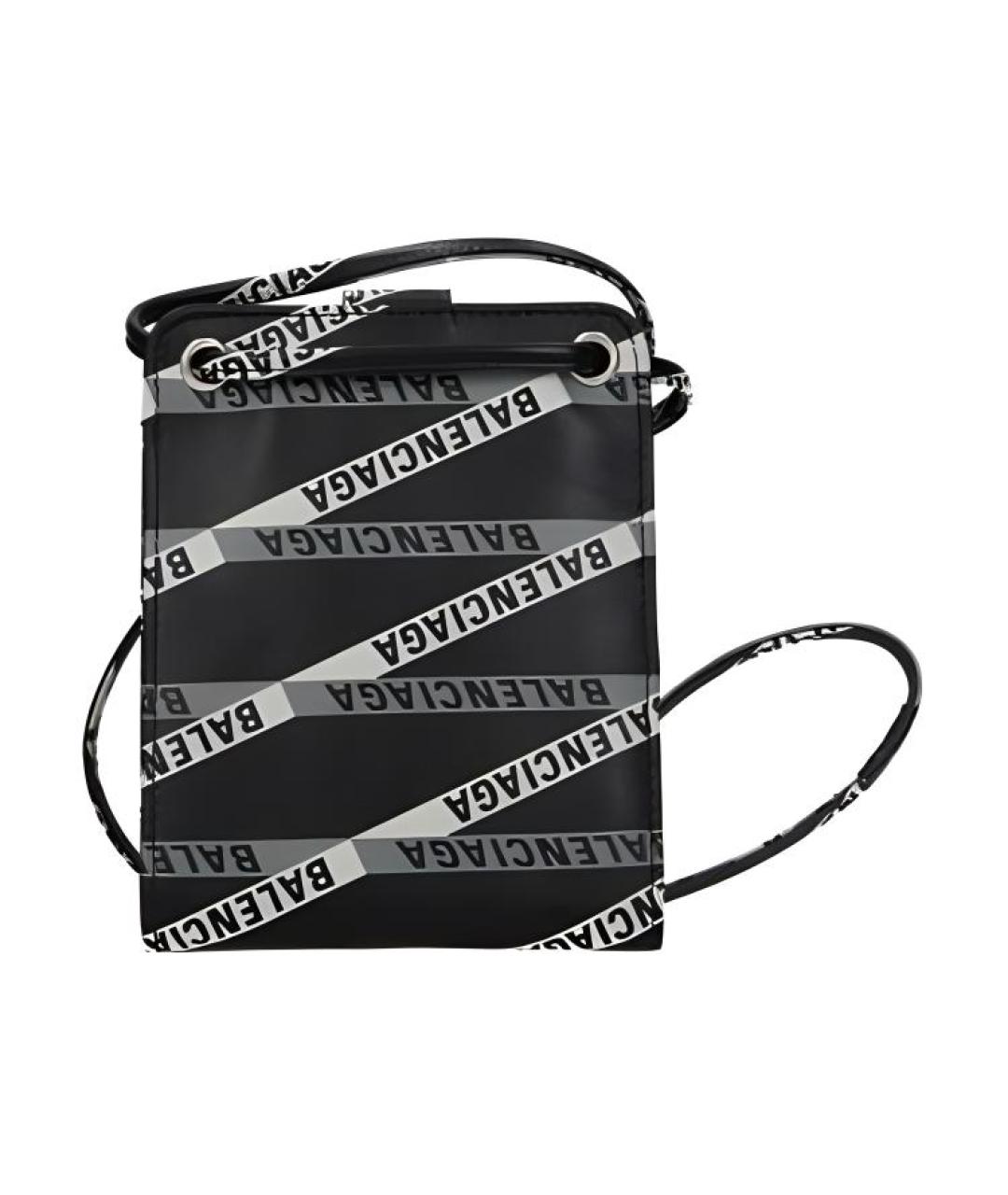 BALENCIAGA Черный кожаный кошелек, фото 1