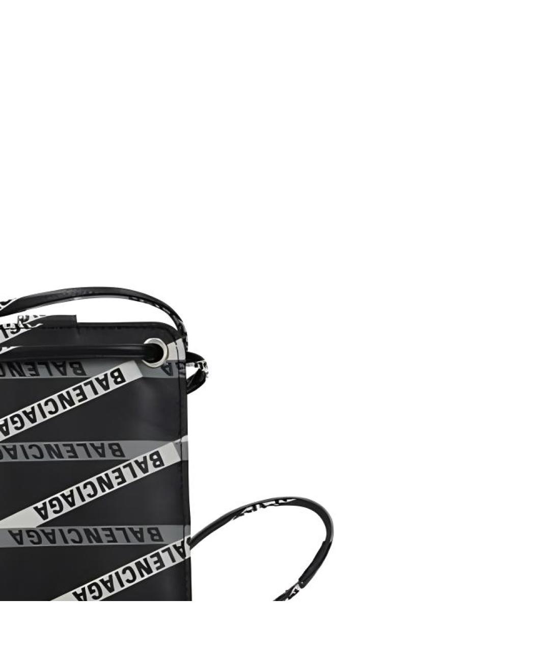 BALENCIAGA Черный кожаный кошелек, фото 5