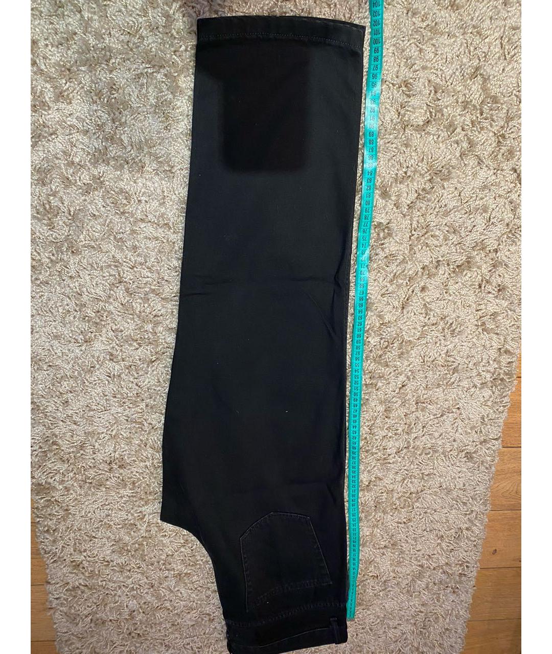 OFF-WHITE Черные хлопковые прямые джинсы, фото 6