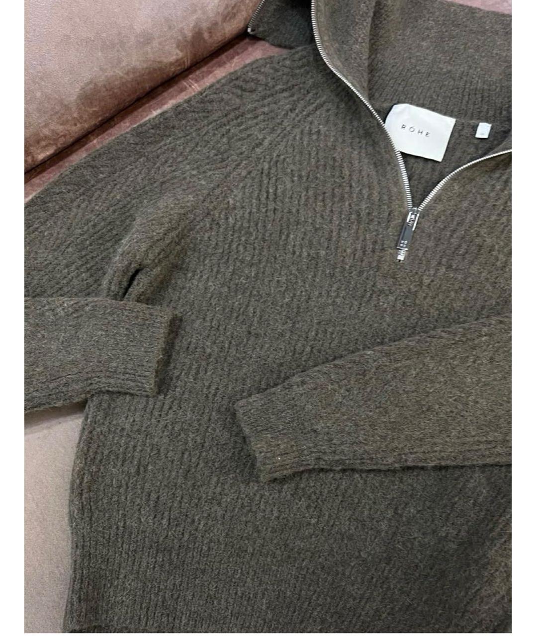 ROHE Хаки шерстяной джемпер / свитер, фото 3
