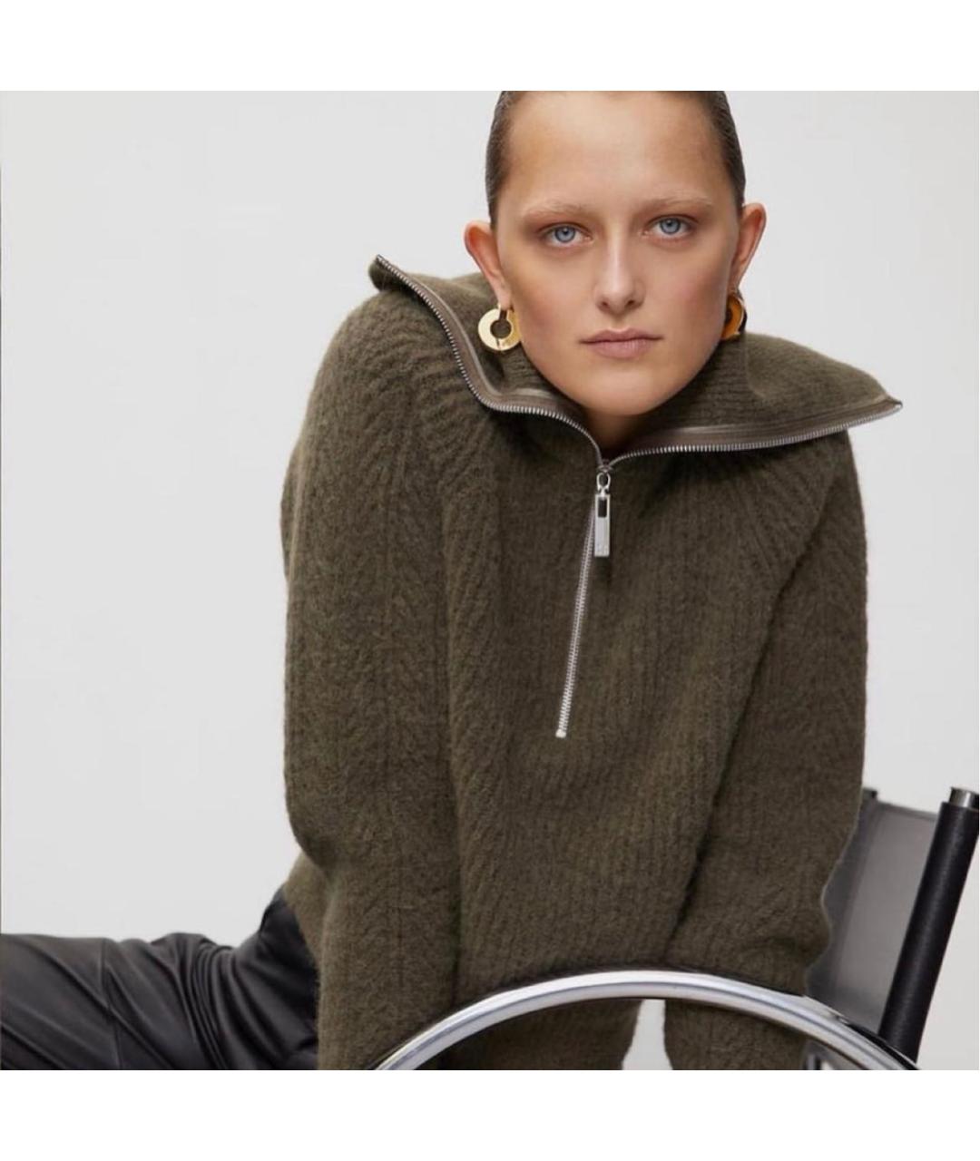 ROHE Хаки шерстяной джемпер / свитер, фото 4