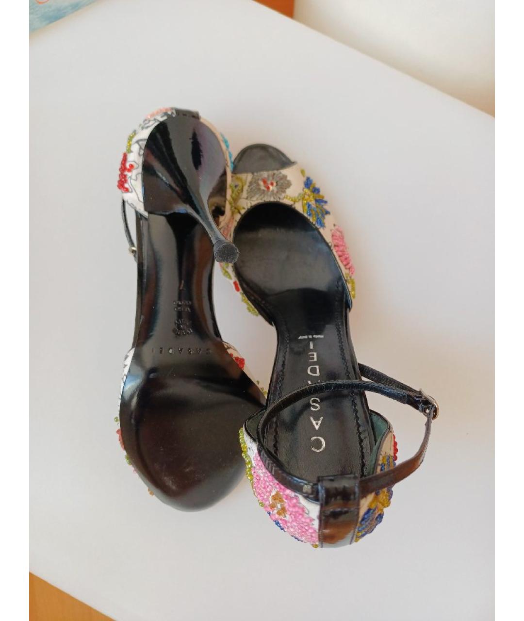 CASADEI Мульти текстильные босоножки, фото 9