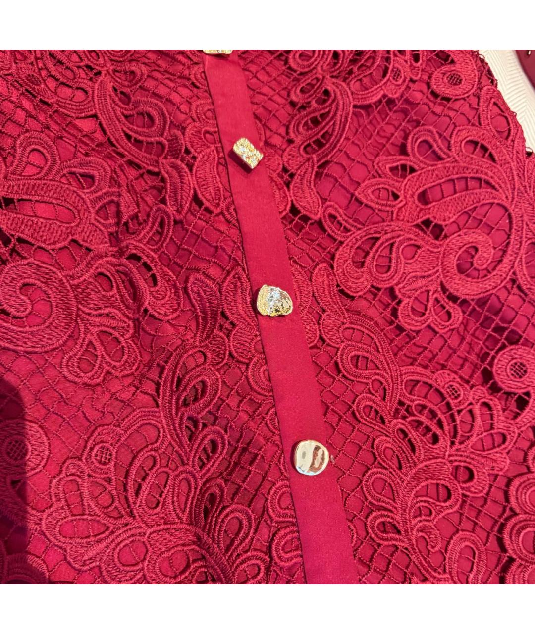 SELF-PORTRAIT Бордовое коктейльное платье, фото 6