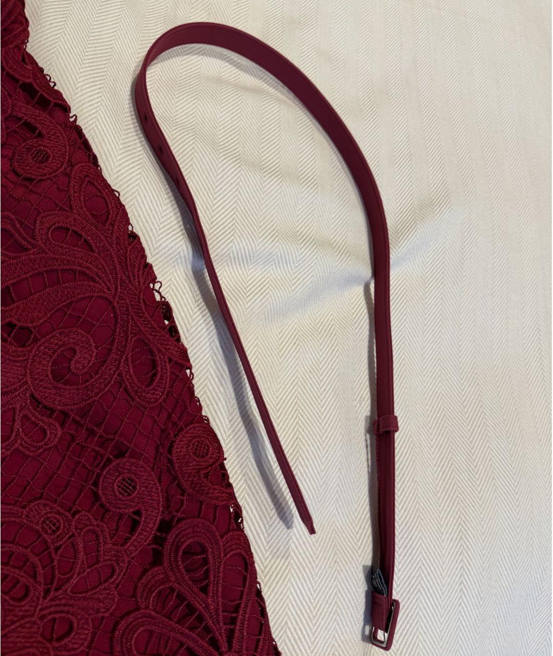 SELF-PORTRAIT Бордовое коктейльное платье, фото 7