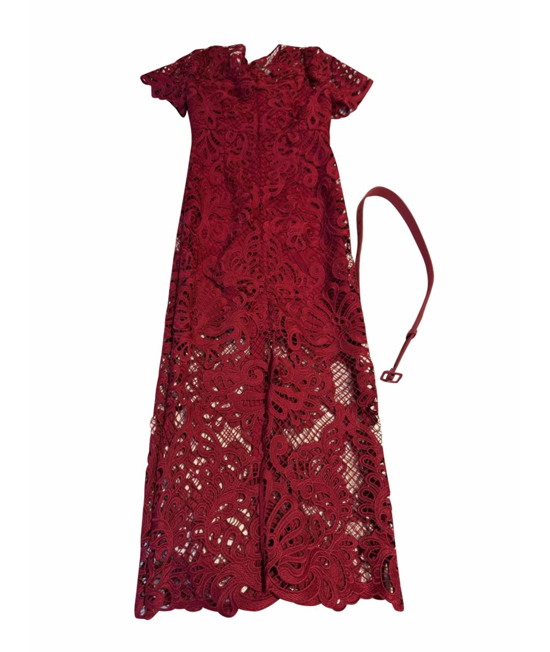 SELF-PORTRAIT Бордовое коктейльное платье, фото 1