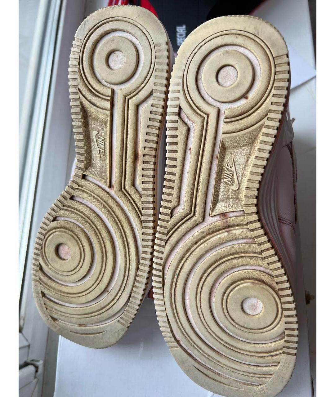 NIKE Белые кожаные низкие кроссовки / кеды, фото 4