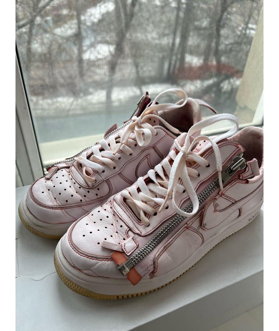 NIKE Белые кожаные низкие кроссовки / кеды, фото 2