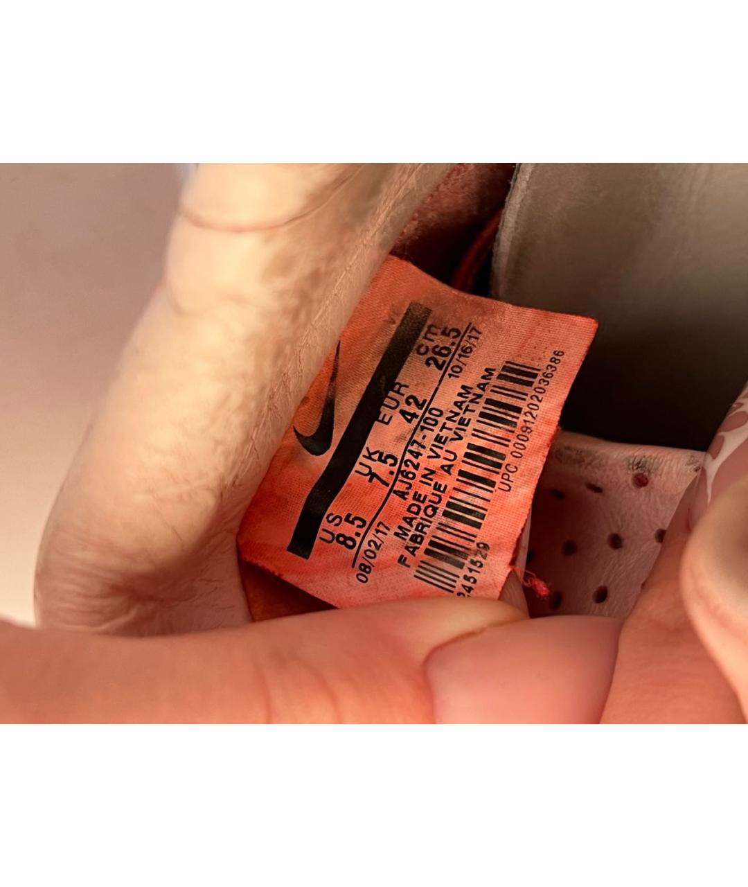 NIKE Белые кожаные низкие кроссовки / кеды, фото 6