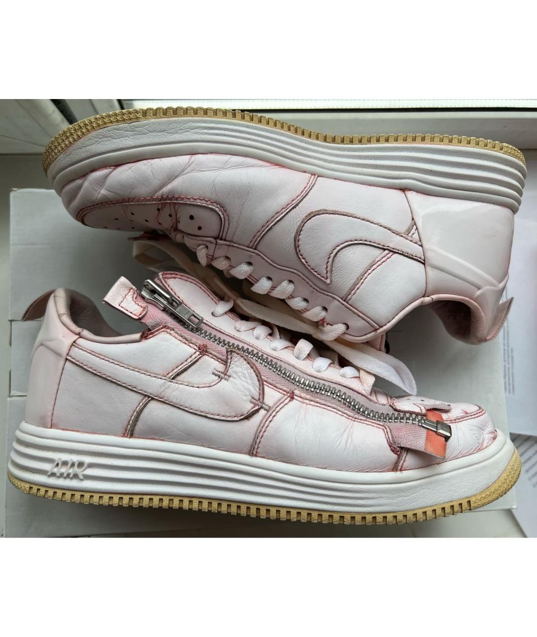 NIKE Белые кожаные низкие кроссовки / кеды, фото 7