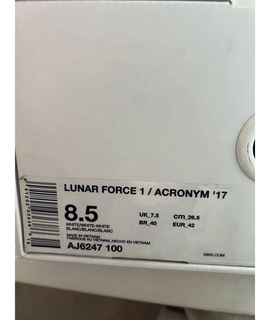 NIKE Белые кожаные низкие кроссовки / кеды, фото 5