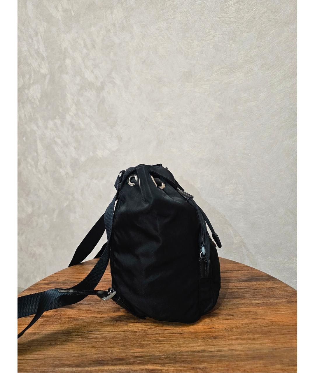 PRADA Черный синтетический рюкзак, фото 4