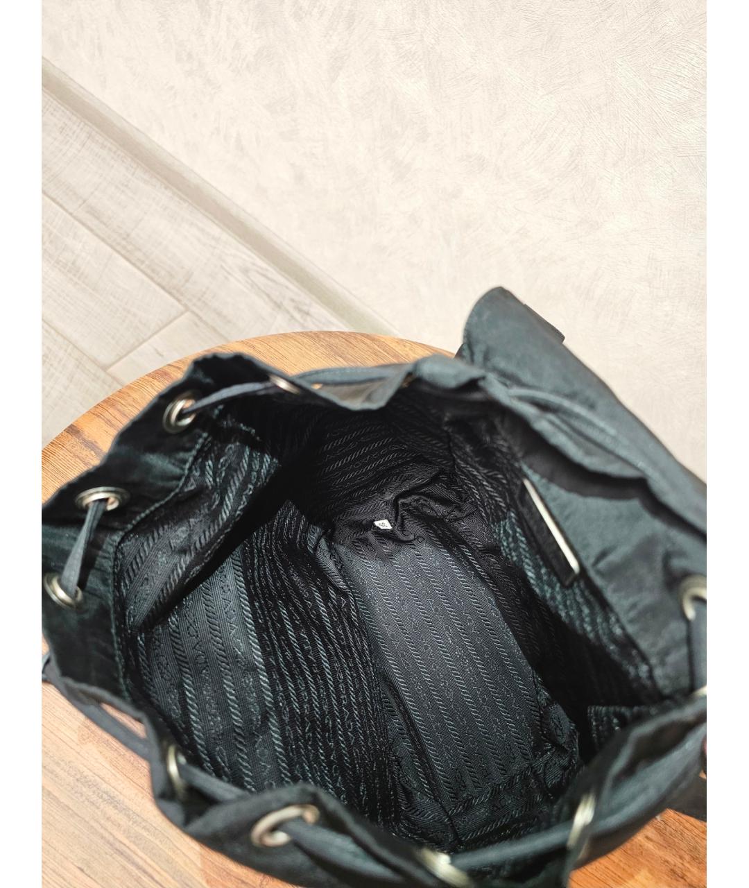 PRADA Черный синтетический рюкзак, фото 5