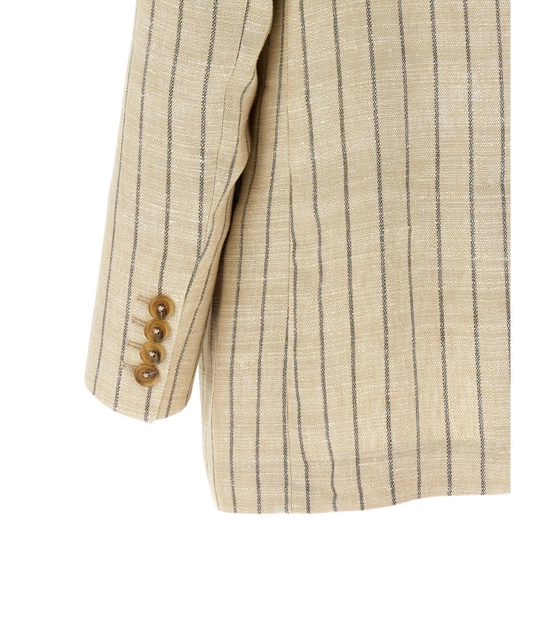 BLAZE MILANO Бежевый хлопковый жакет/пиджак, фото 3