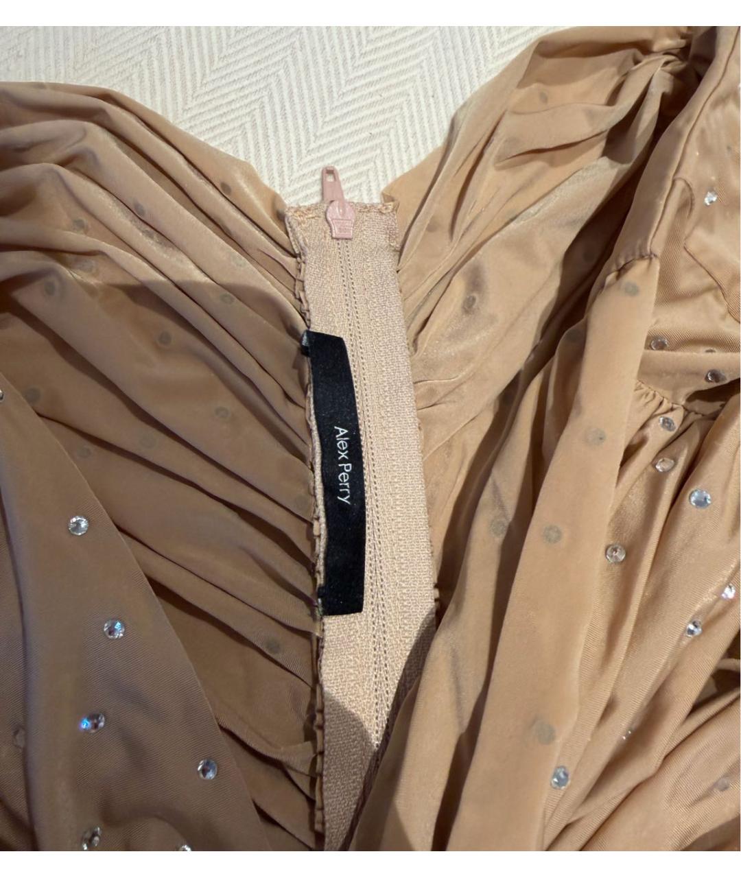 ALEX PERRY Бежевое коктейльное платье, фото 3