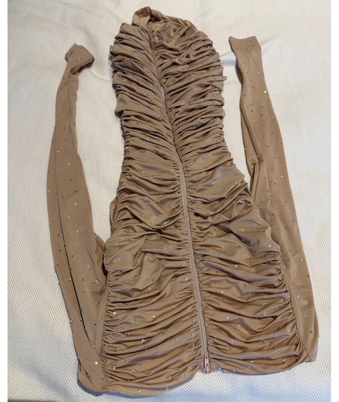 ALEX PERRY Бежевое коктейльное платье, фото 2