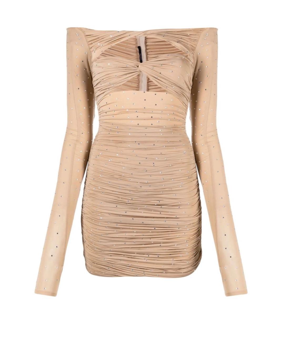 ALEX PERRY Бежевое коктейльное платье, фото 7