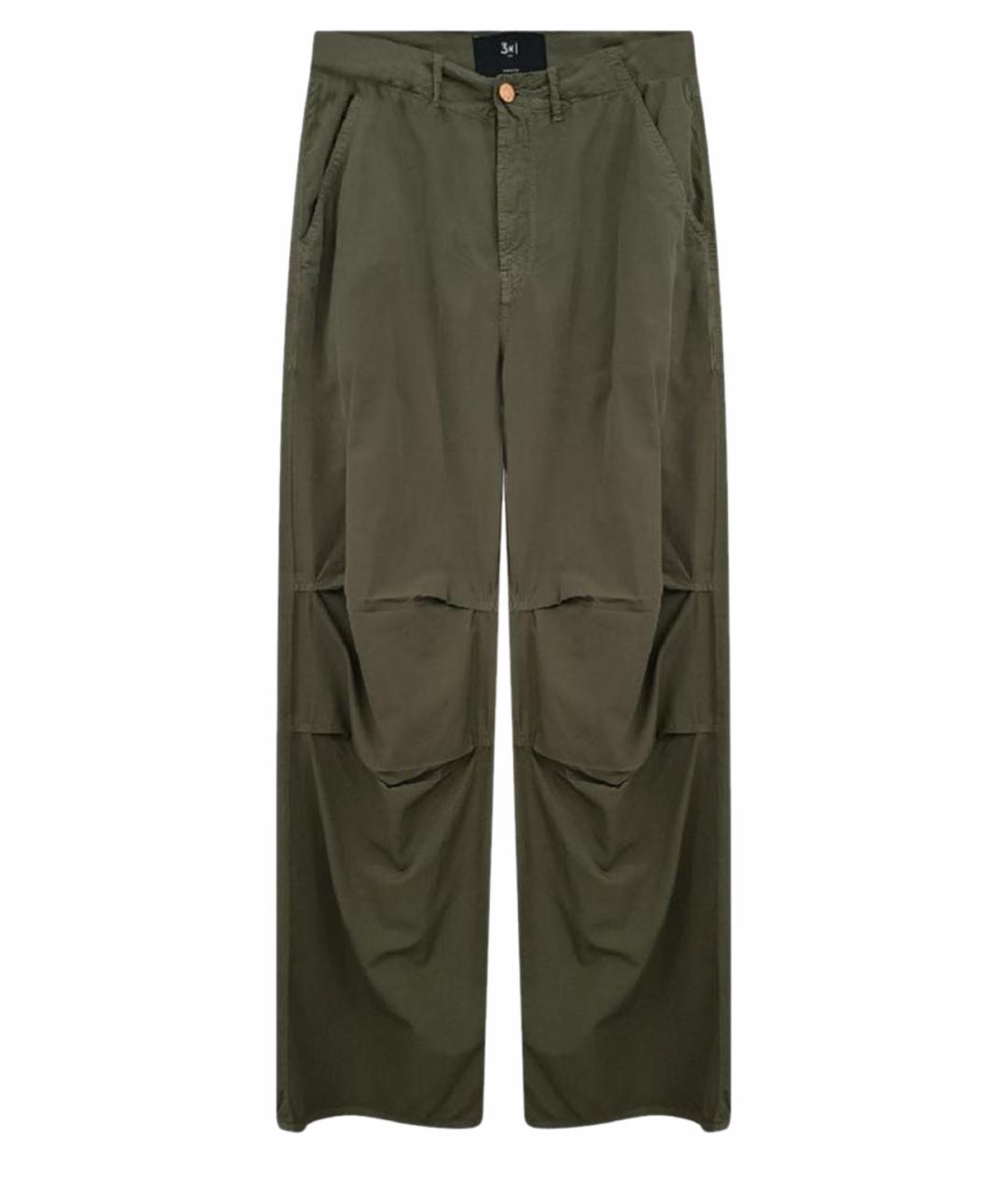 3X1 Хаки хлопковые брюки широкие, фото 1