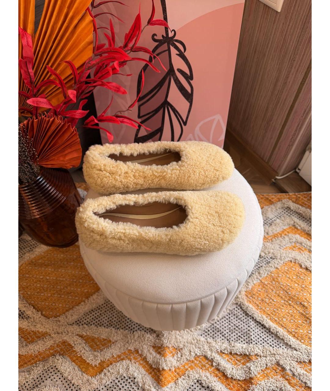 BOTTEGA VENETA Бежевые балетки, фото 8