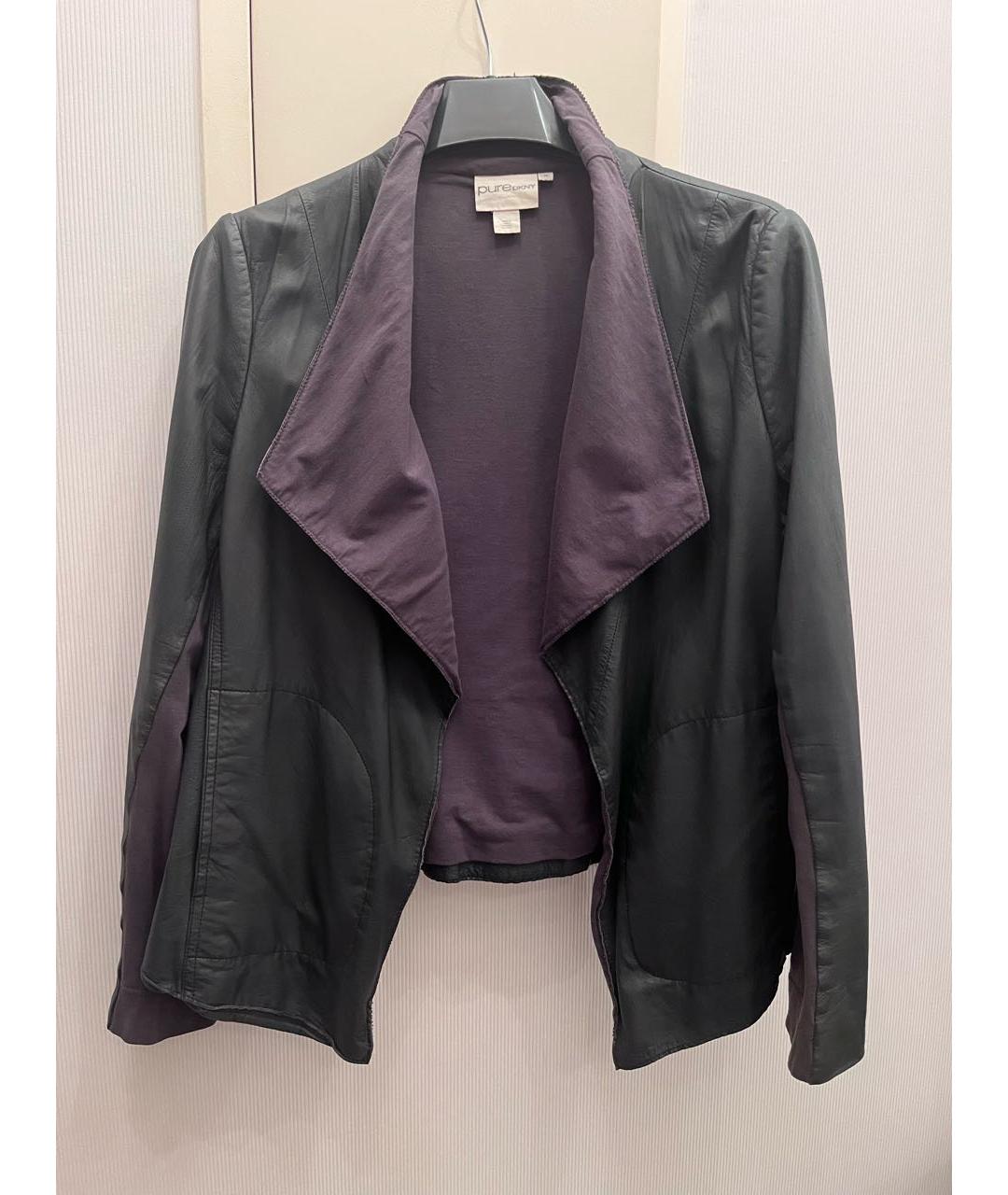 DKNY Серая кожаная куртка, фото 8