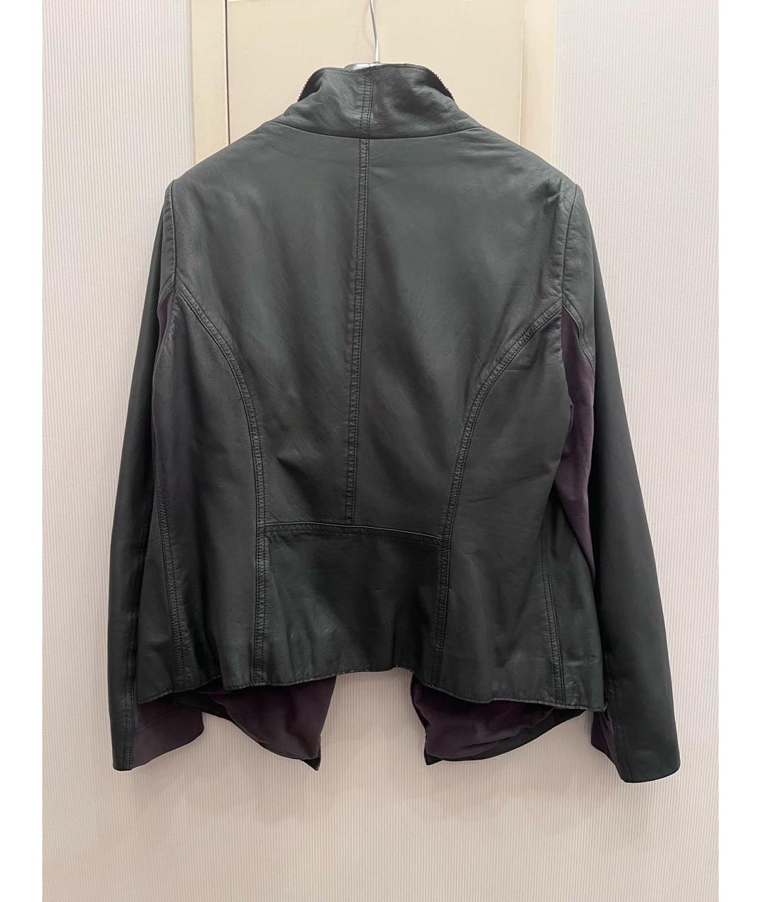 DKNY Серая кожаная куртка, фото 2