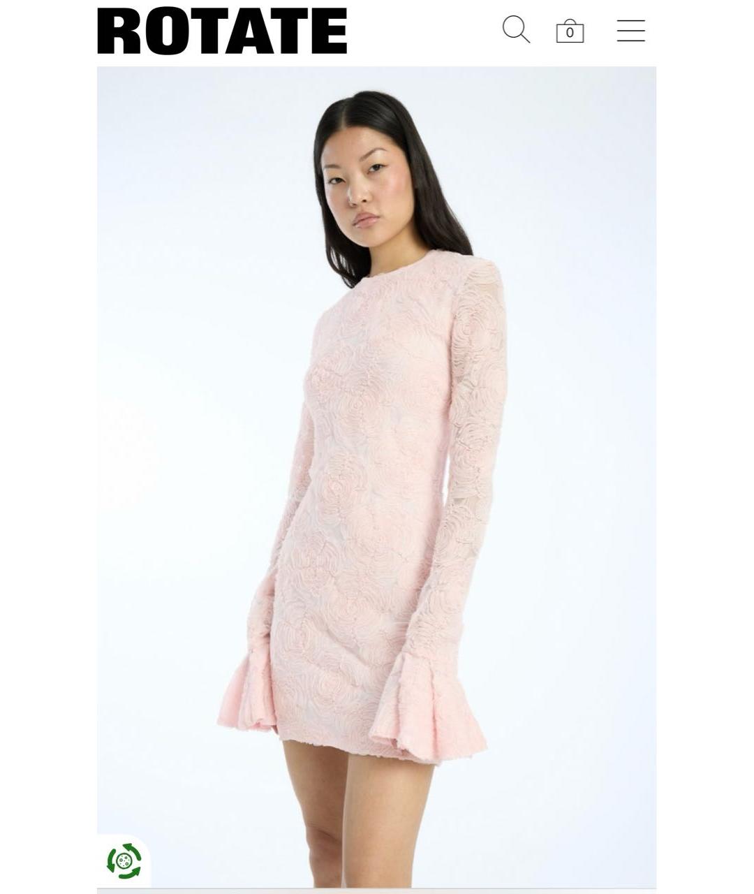 ROTATE Коралловое коктейльное платье, фото 4