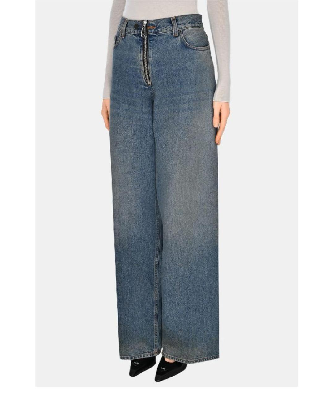 HAIKURE Синие хлопковые прямые джинсы, фото 7